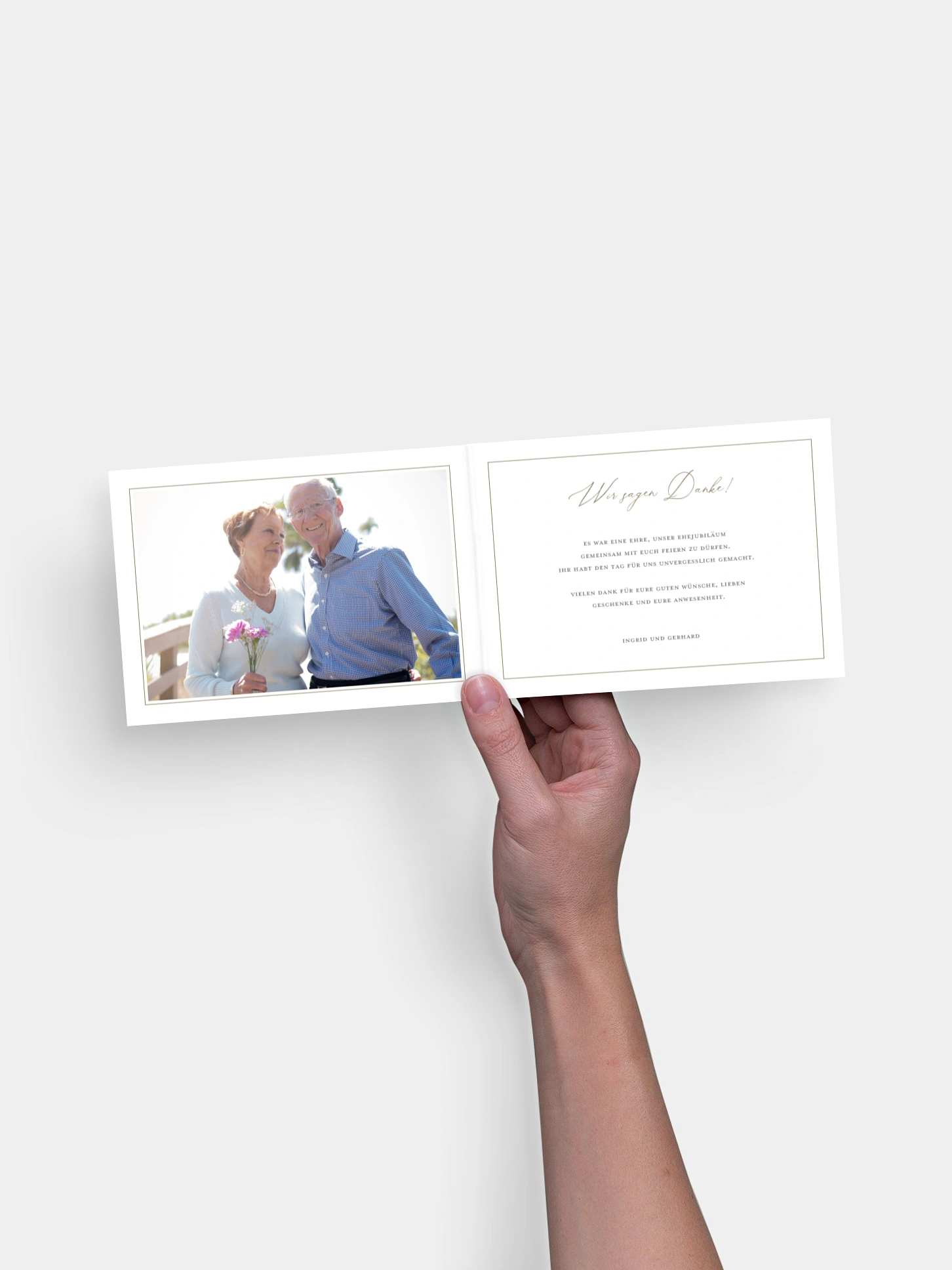 Danksagung zur Goldenen Hochzeit Vintage Dreams