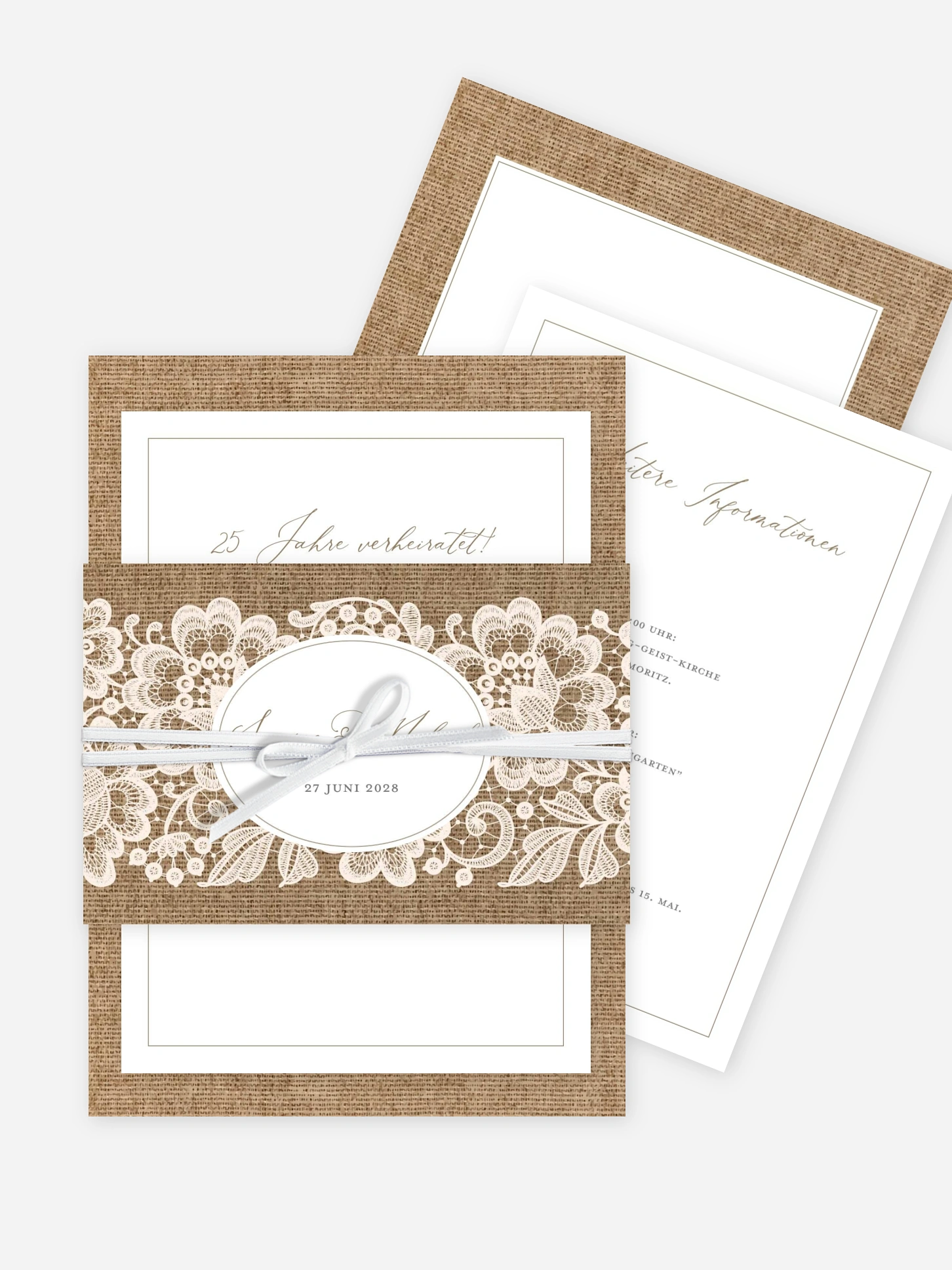 Einladung zur Silberhochzeit Vintage Dreams
