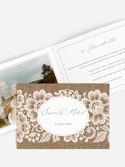 Einladung zur Silberhochzeit Vintage Dreams