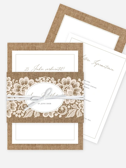 Einladung zur Silberhochzeit Vintage Dreams