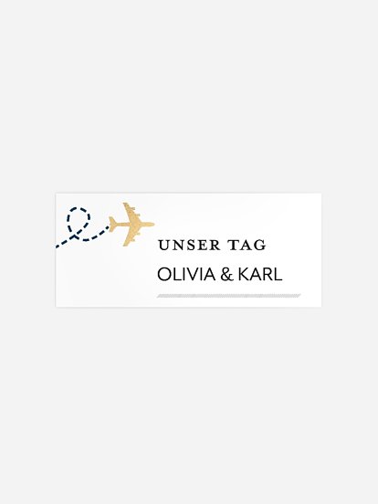 Geschenkaufkleber Hochzeit Boarding Pass