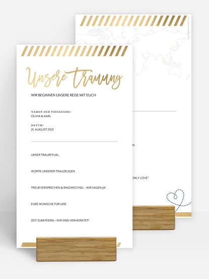 Kirchenheft Hochzeit Boarding Pass