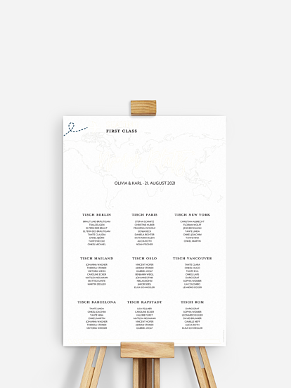 Sitzplan Plakat Boarding Pass