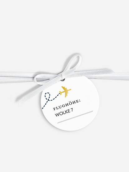 Anhänger mit Band zur Hochzeit Boarding Pass