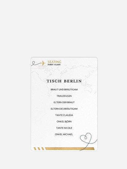 Sitzplan Kreativ Boarding Pass