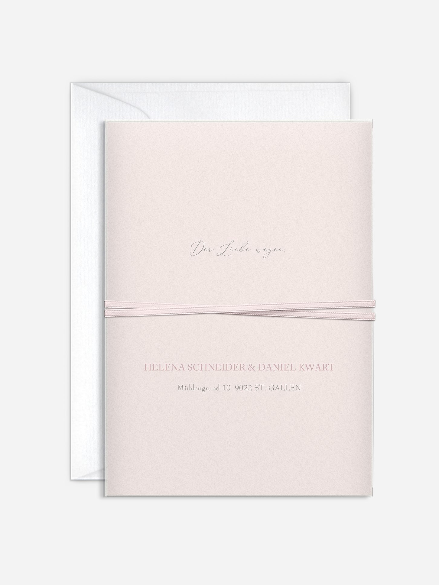 Hochzeitseinladung Rose Marble
