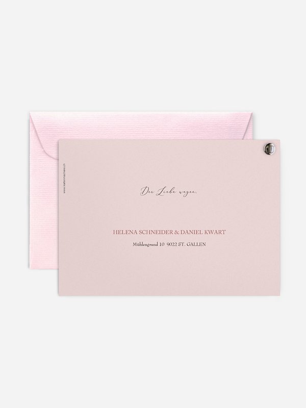 Hochzeitseinladung Rose Marble