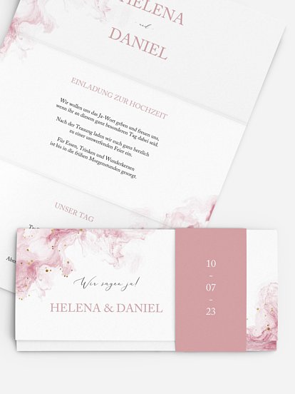 Hochzeitseinladung Rose Marble