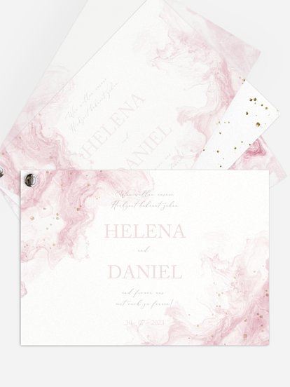 Hochzeitseinladung Rose Marble
