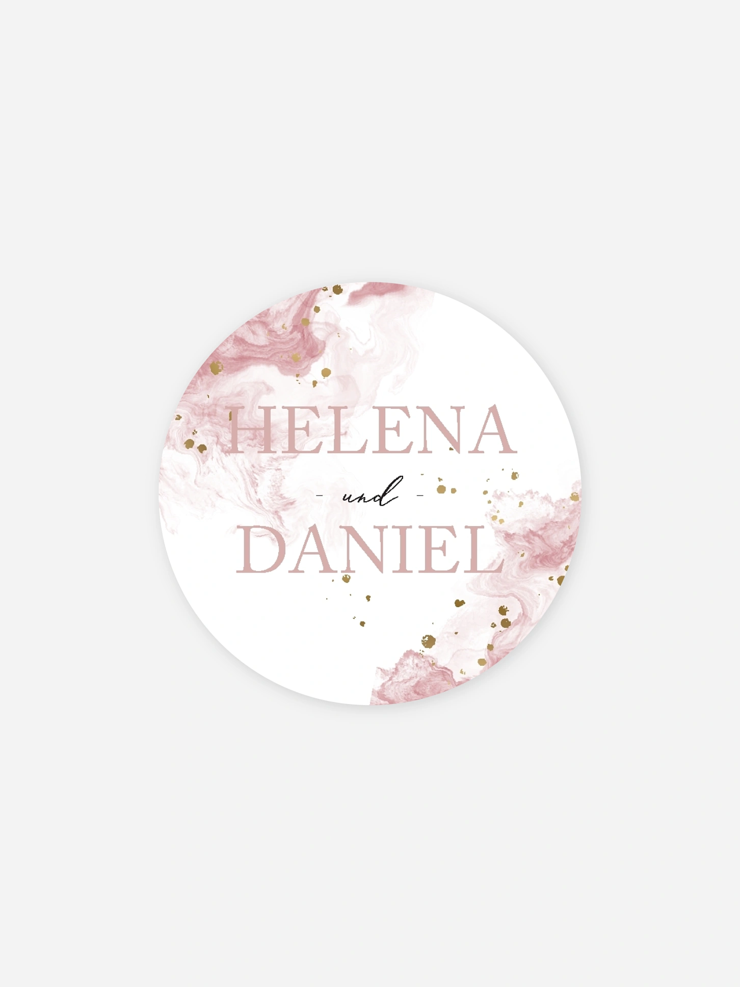 Geschenkaufkleber Hochzeit Rose Marble