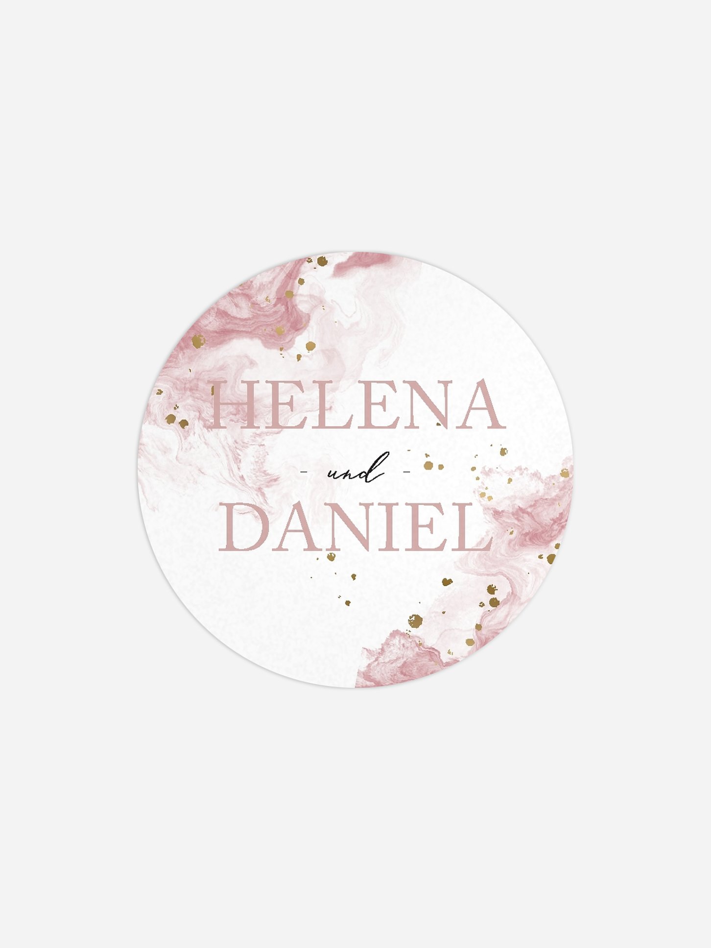 Geschenkaufkleber Hochzeit Rose Marble