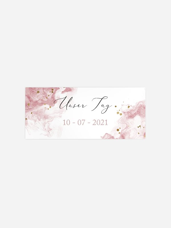 Geschenkaufkleber Hochzeit Rose Marble