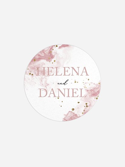 Geschenkaufkleber Hochzeit Rose Marble