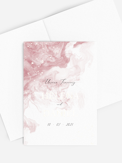 Kirchenheft Hochzeit Rose Marble