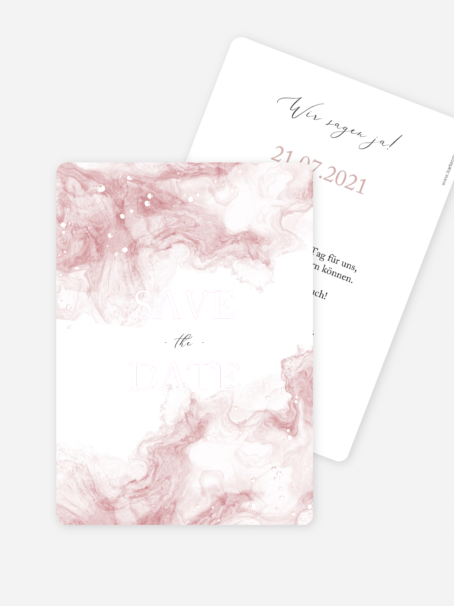 Save-the-Date Karte Rose Marble