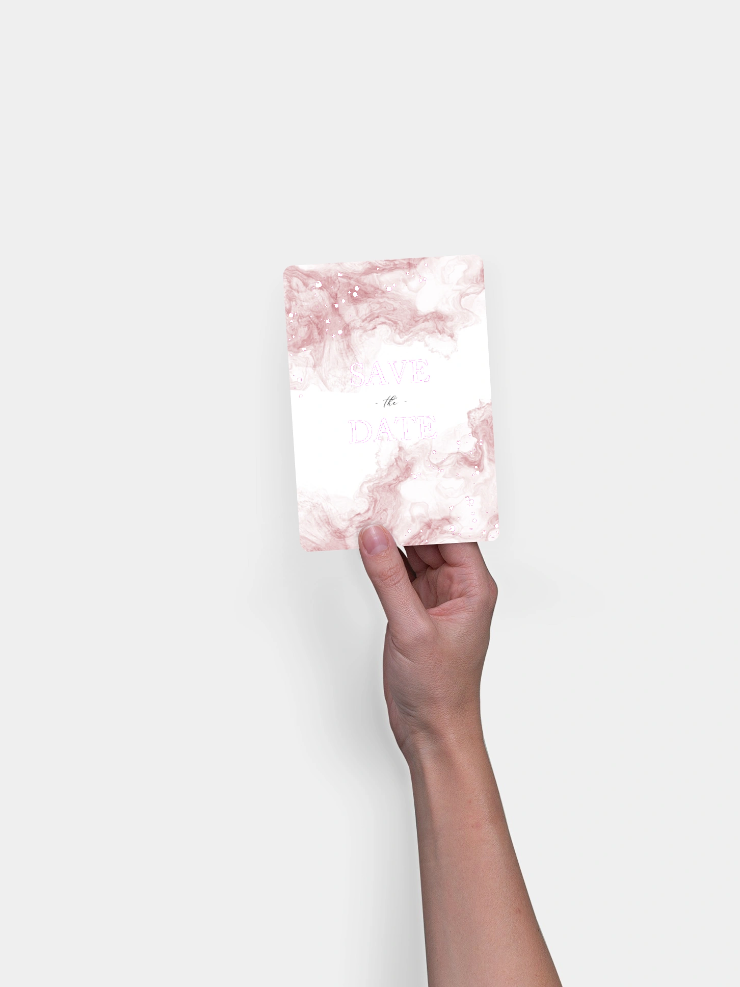 Save-the-Date Karte Rose Marble