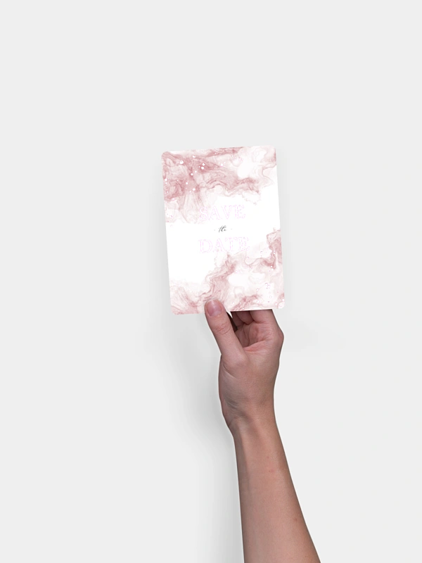 Save-the-Date Karte Rose Marble