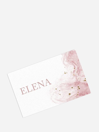 Tischkarte Hochzeit Rose Marble