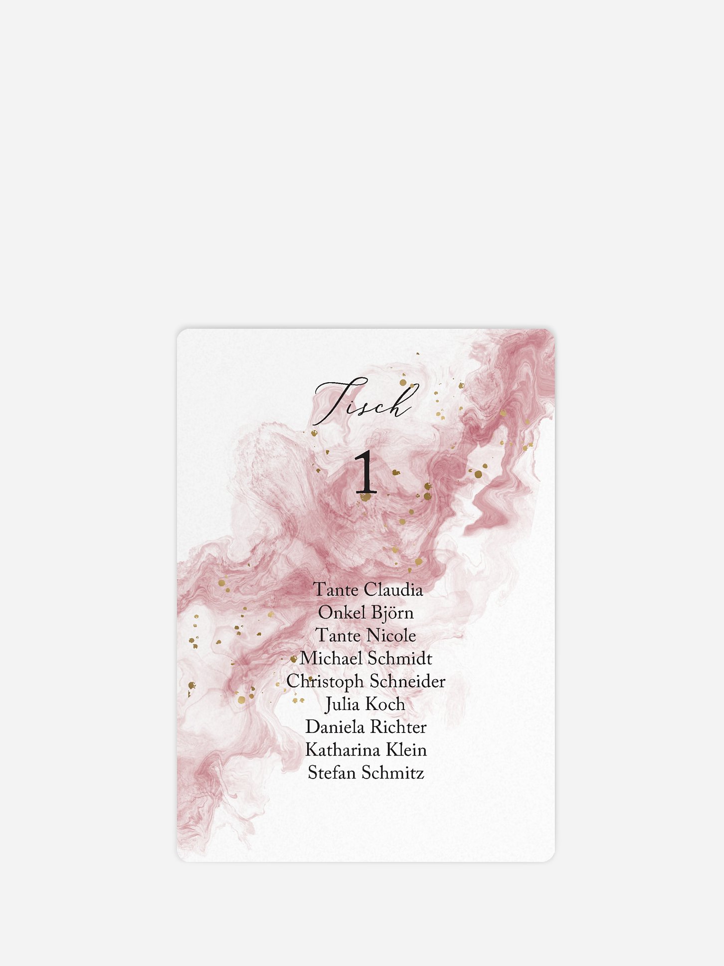 Sitzplan Kreativ Rose Marble