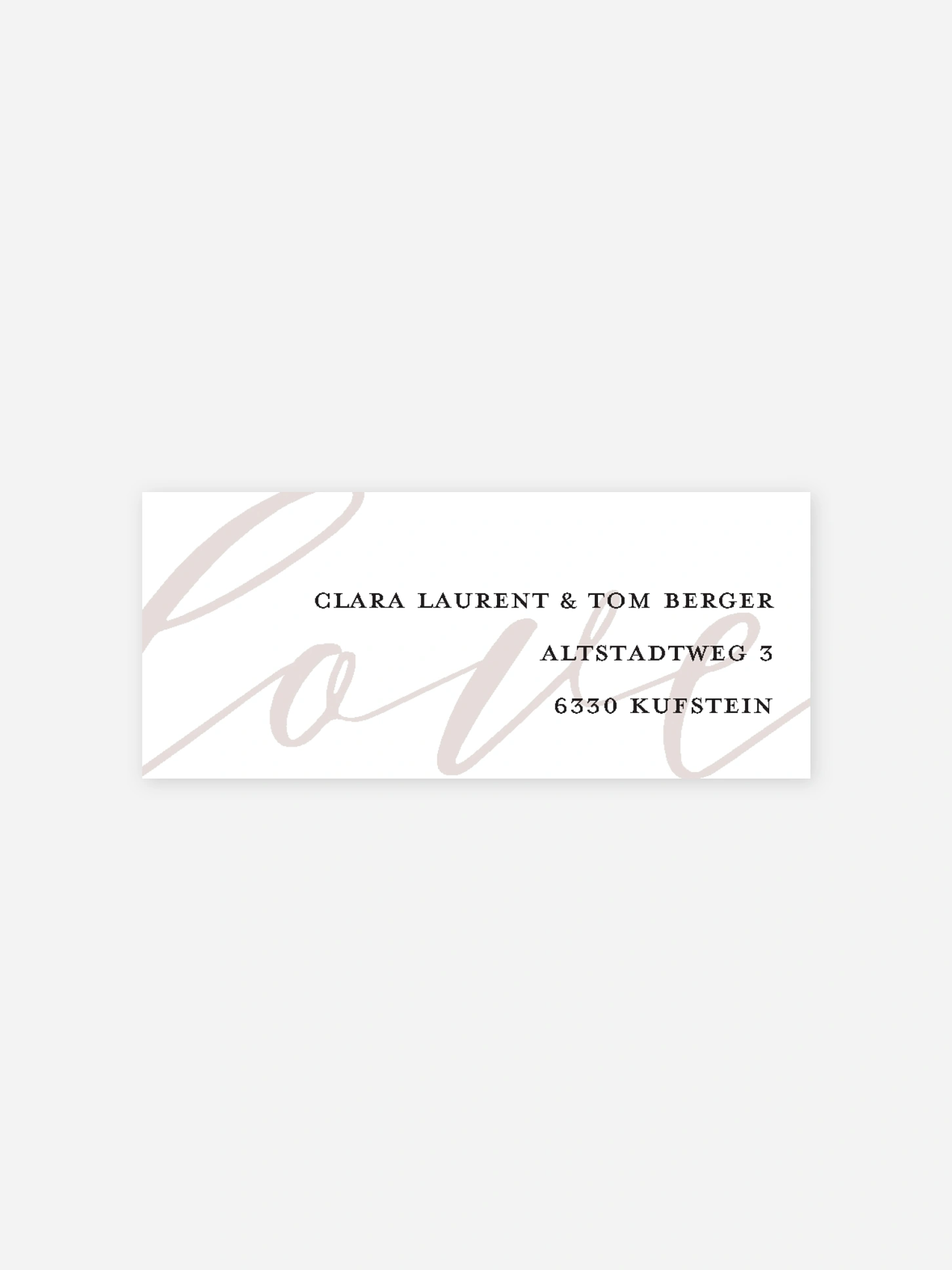 Absenderaufkleber Hochzeit Lovely Shine