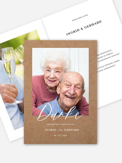 Danksagung zur Goldenen Hochzeit Lovely Shine