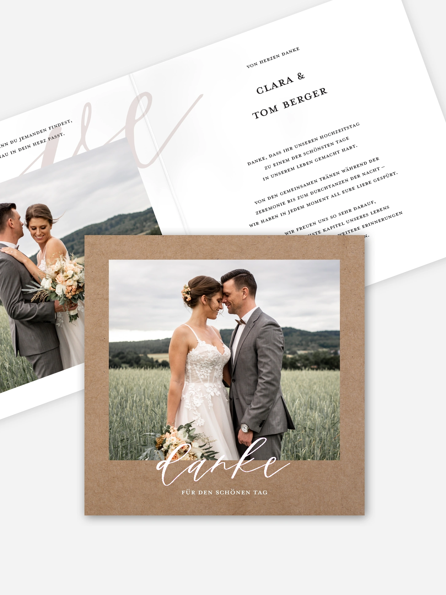 Dankeskarte Hochzeit Lovely Shine