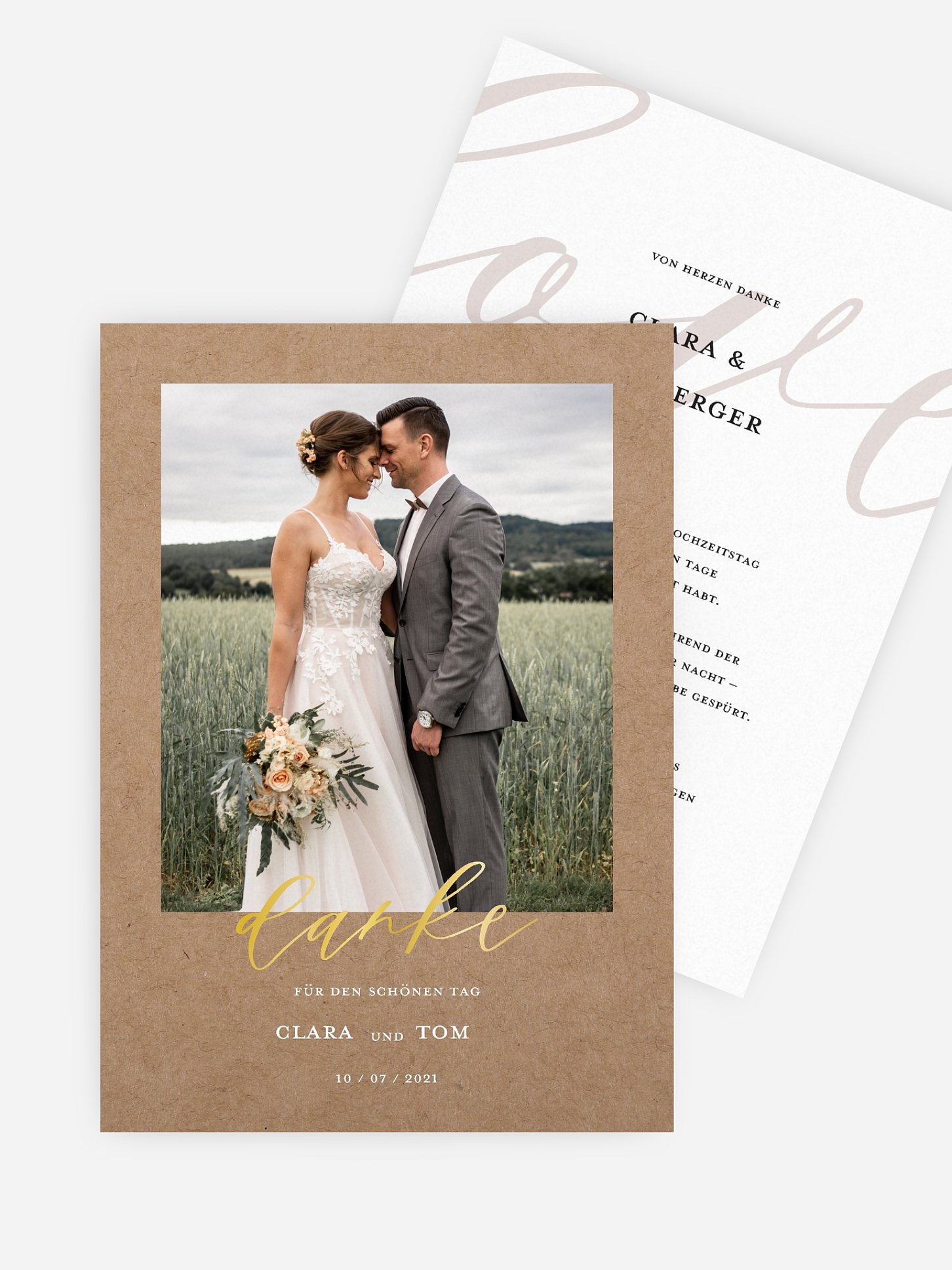 Dankeskarte Hochzeit Lovely Shine