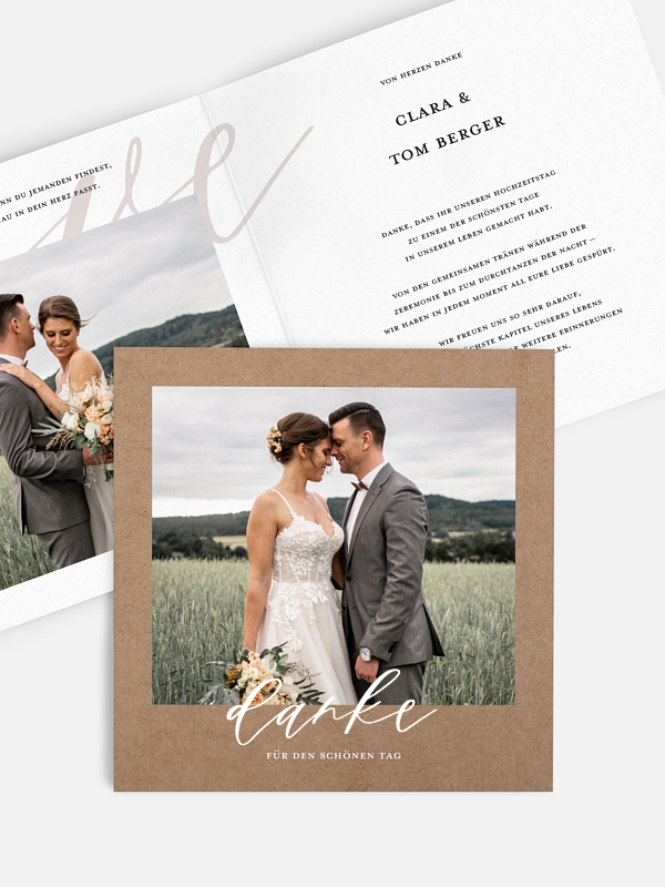 Dankeskarte Hochzeit Lovely Shine