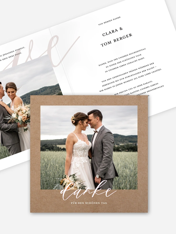 Dankeskarte Hochzeit Lovely Shine