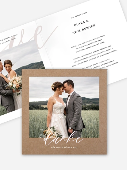 Dankeskarte Hochzeit Lovely Shine