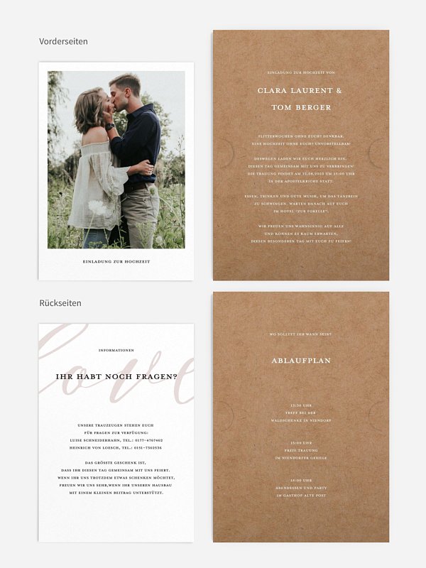 Hochzeitseinladung Lovely Shine