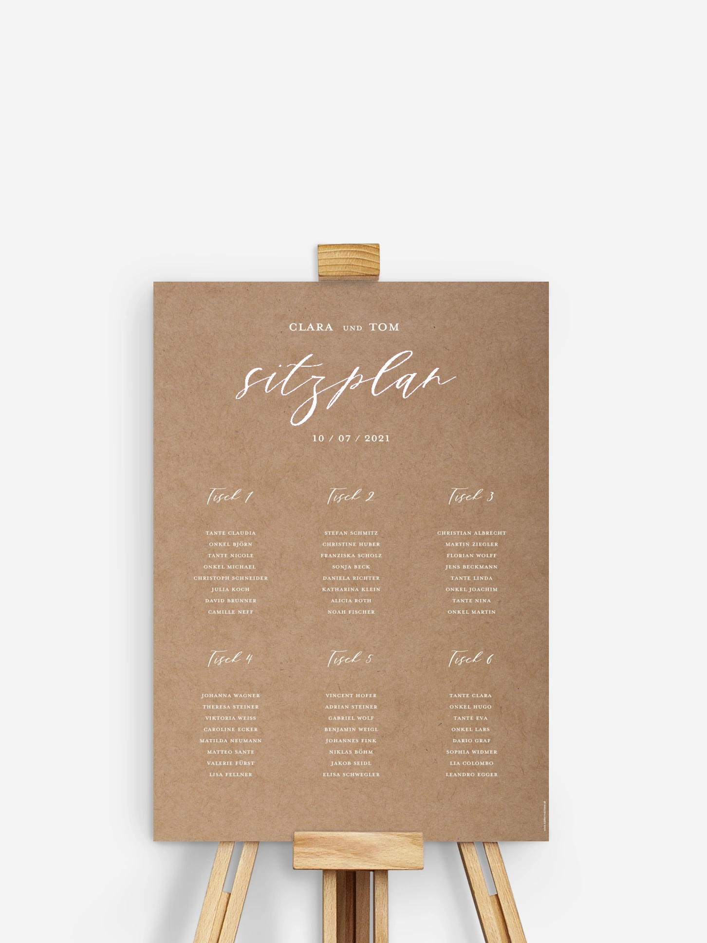 Sitzplan Plakat Lovely Shine