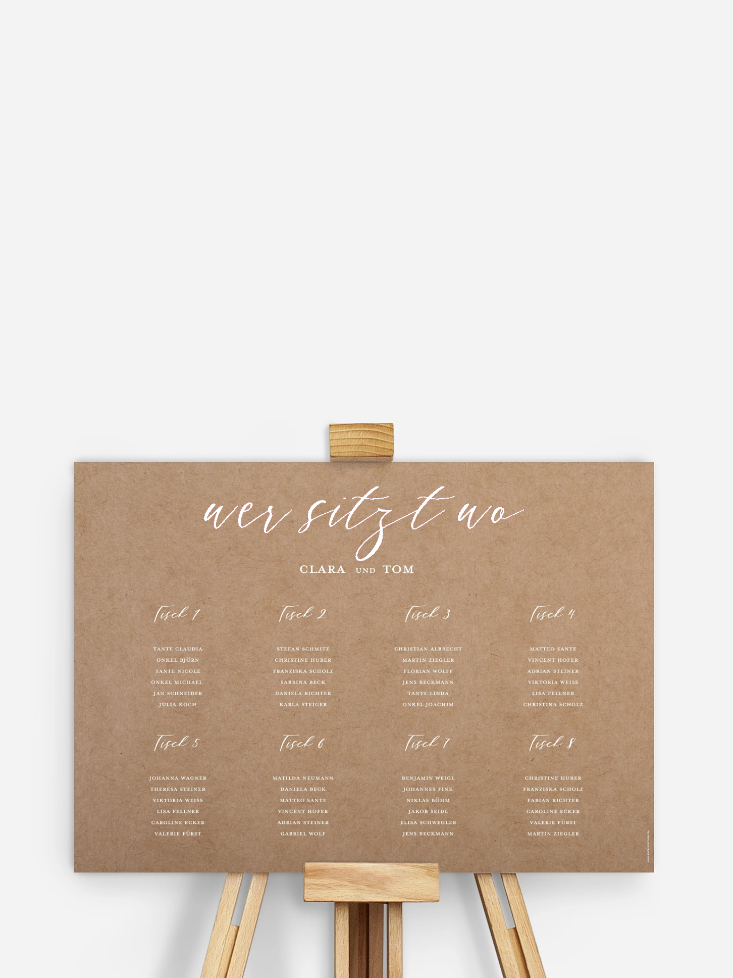 Sitzplan Plakat Lovely Shine