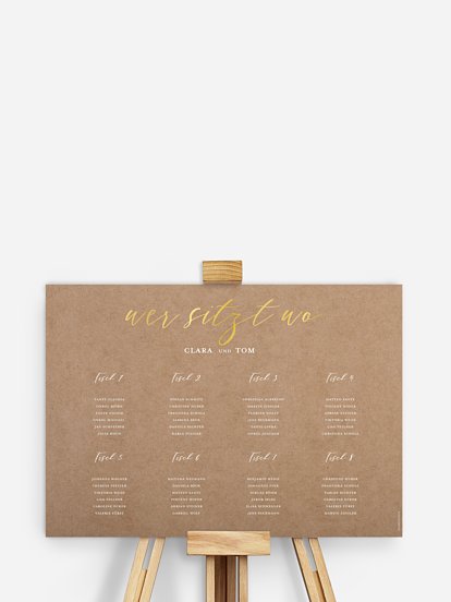 Sitzplan Plakat Lovely Shine