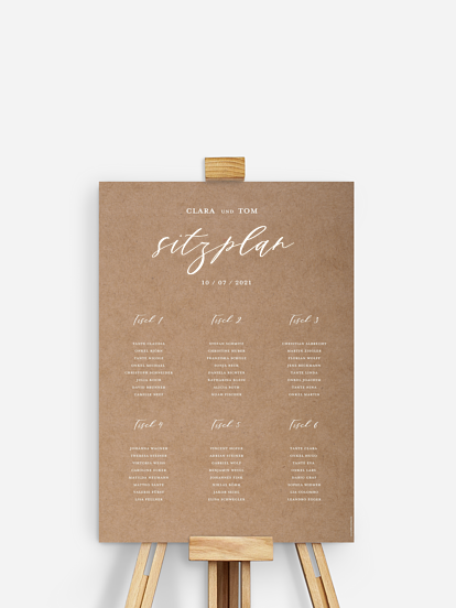 Sitzplan Plakat Lovely Shine