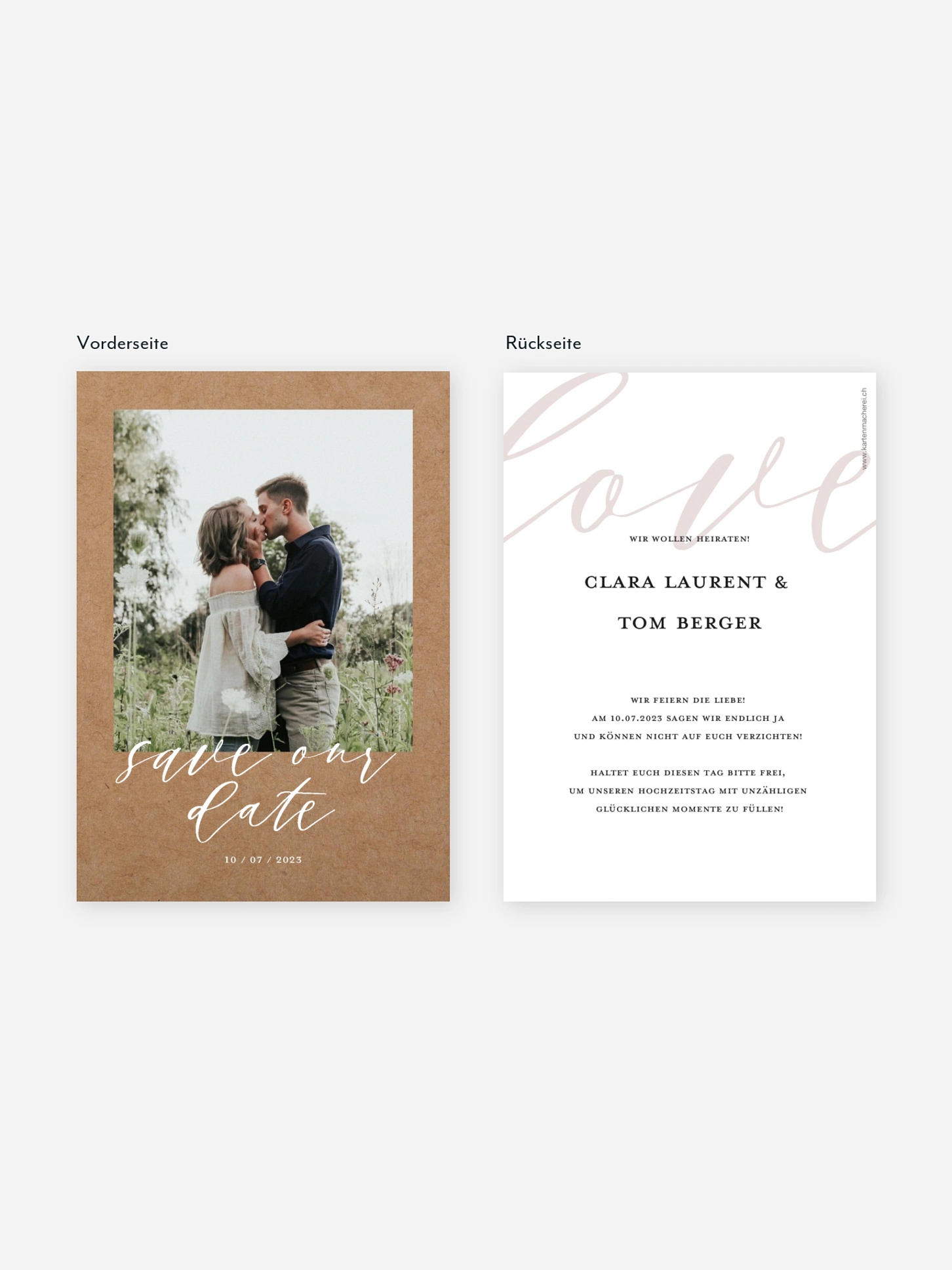 Save-the-Date Karte Lovely Shine
