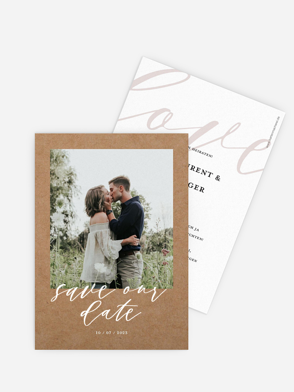 Save-the-Date Karte Lovely Shine