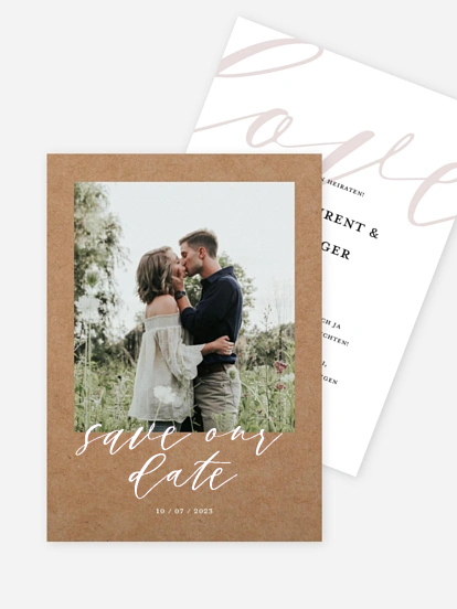 Save-the-Date Karte Lovely Shine