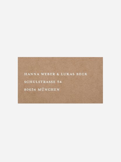 Empfängeraufkleber Hochzeit Lovely Shine