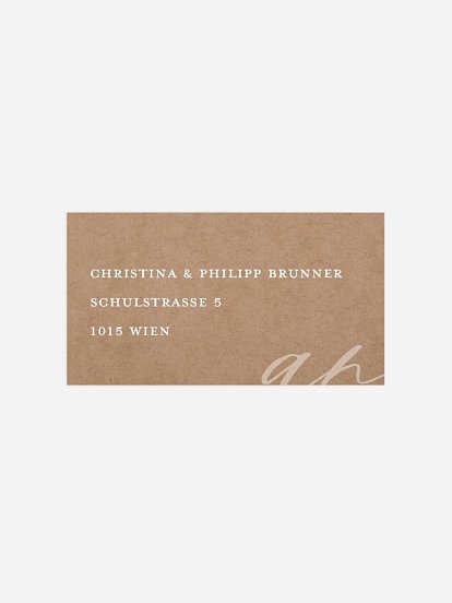 Empfängeraufkleber Silberhochzeit Lovely Shine