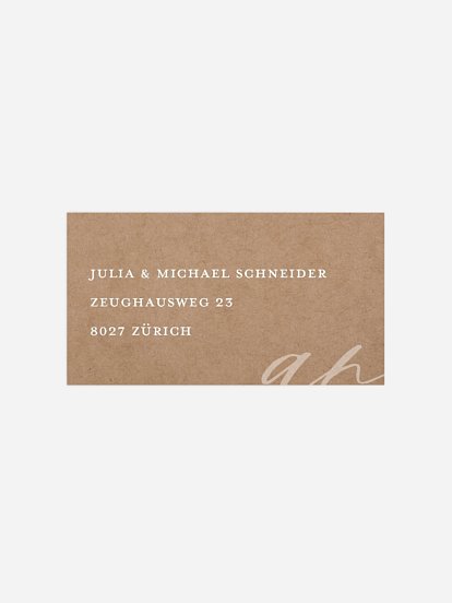 Empfängeraufkleber Silberhochzeit Lovely Shine