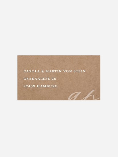 Empfängeraufkleber Silberhochzeit Lovely Shine