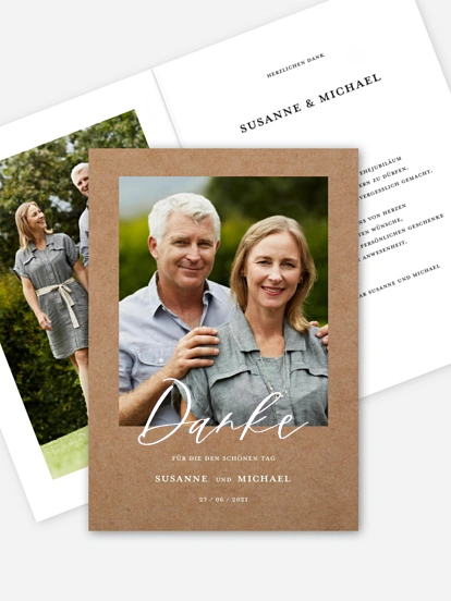 Danksagung zur Silberhochzeit Lovely Shine