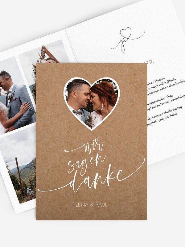 Dankeskarte Hochzeit Wir Zwei