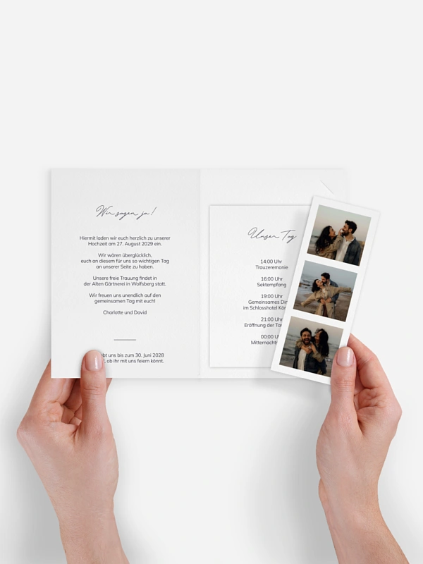 Hochzeitseinladung Schlichte Verbundenheit