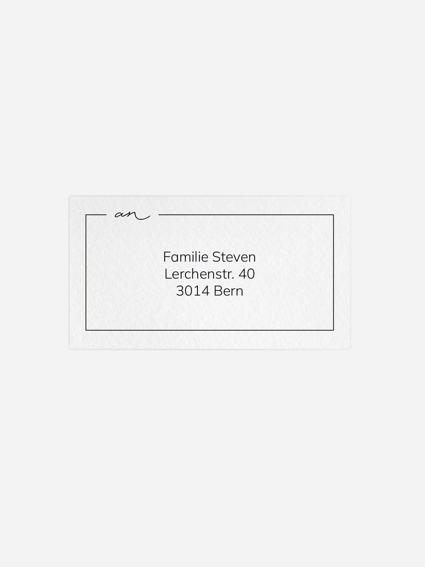 Empfängeraufkleber Hochzeit Schlichte Verbundenheit