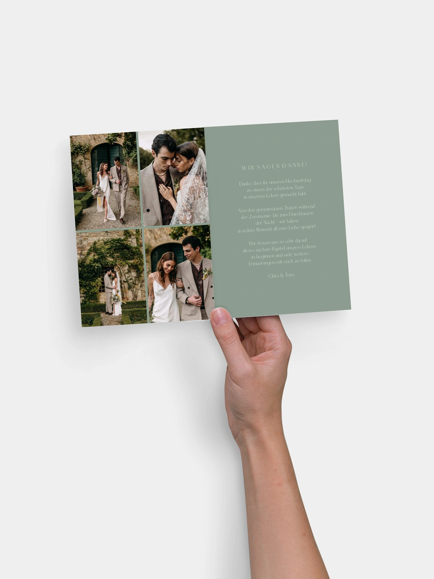 Dankeskarte Hochzeit Bogen der Liebe