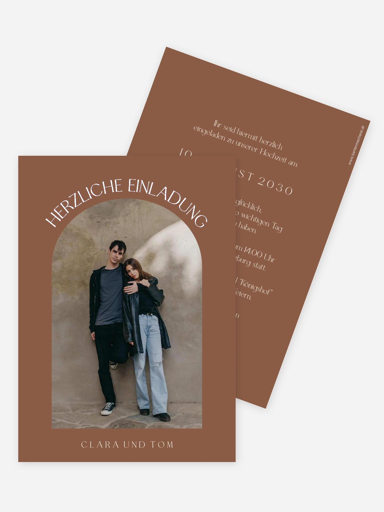 Hochzeitseinladung Bogen der Liebe