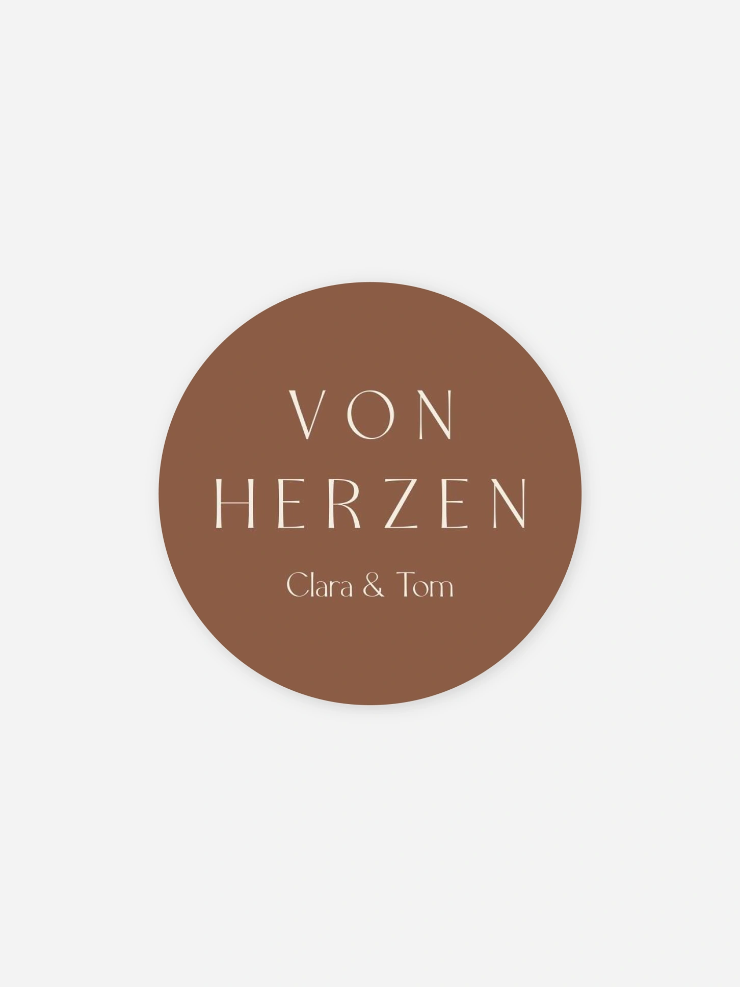 Geschenkaufkleber Hochzeit Bogen der Liebe