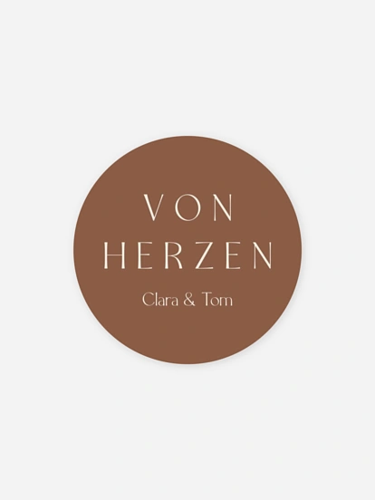 Geschenkaufkleber Hochzeit Bogen der Liebe